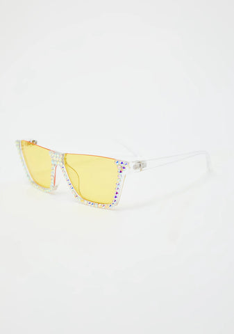 Zesty Eyes On The Prize Rhinestone Sunglasses