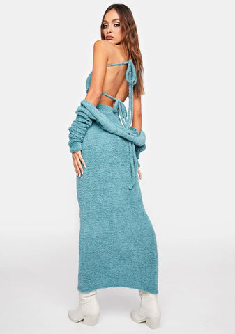 Teal At The After Party Skirt Set