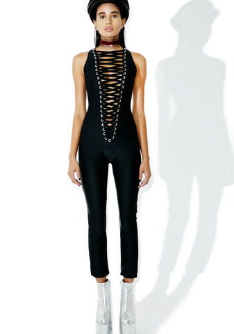 Lace-Up Catsuit