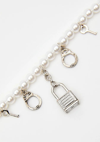 Throw Away The Key Beaded Choker