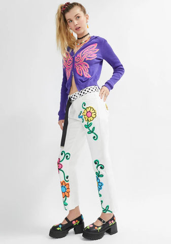 Blooming World Twill Floral Pants