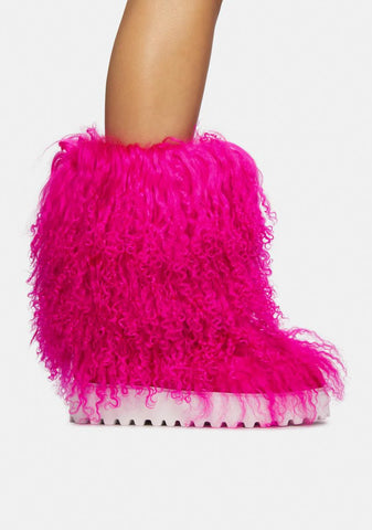 Orchid Faux Fur Boots