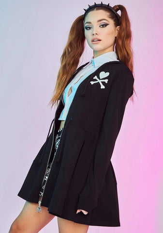 Sometimes Forever Ruffled Hoodie Dress