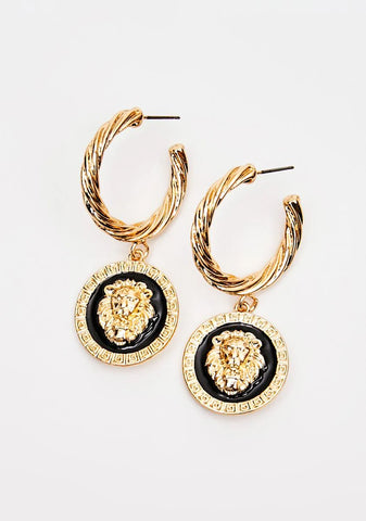 Tales Of Royalty Lion Earrings
