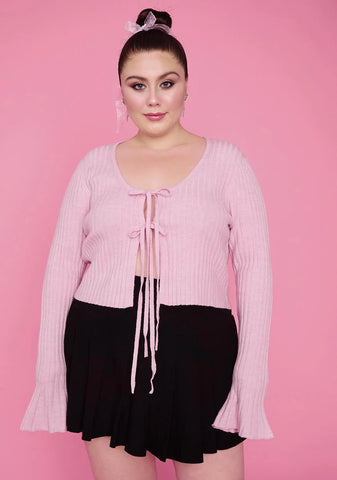 She's Heating Up Tie Front Cardigan