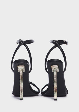 Jewls Diamante Strappy Square Toe Heels