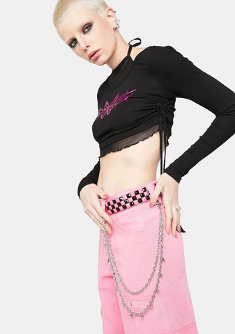 Live Hardcore Spike Chain Belt