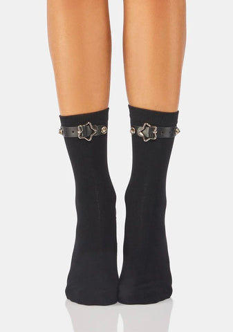 Noir Constellation Nation Crew Socks