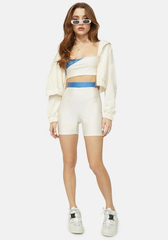 Taking Notes Zip Up Hoodie Crop Jacket