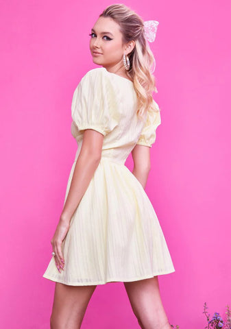 Shock Wrangle Me Puff Sleeve Mini Dress