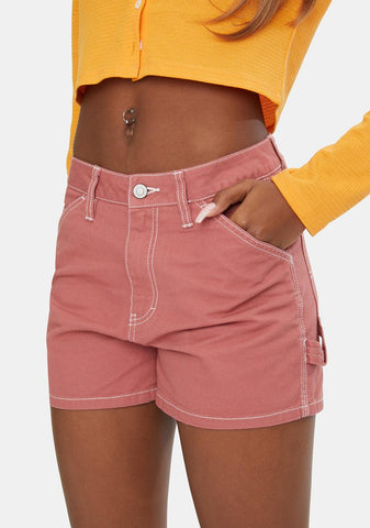 Terracotta High Rise Carpenter Shorts