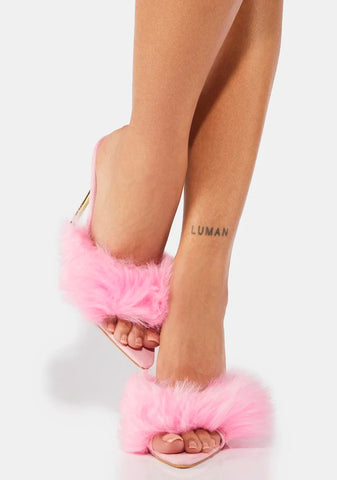 Darling Love Paces Marabou Heels