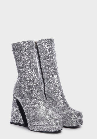 Another Love Heeled Glitter Boots