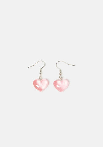 Blush Admit My Feelings Heart Earrings