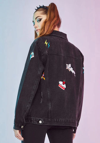 Halfway To Heaven Patched Denim Jacket