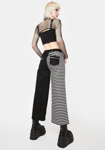Two Tone Striped Pants