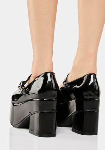 Black Secret Garden Mary Janes