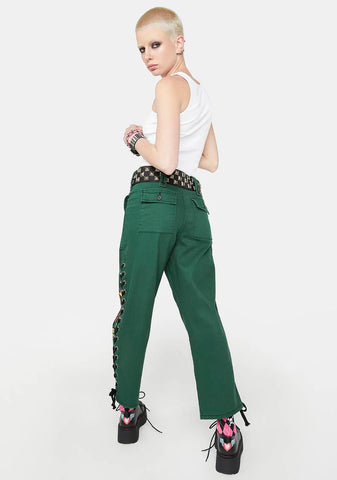 Angst And Anarchy Lace Up Pants