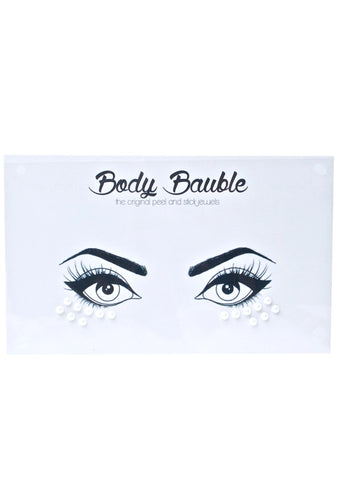 Stella White Pearl Face Jewels