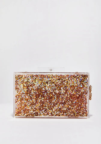 All That Glitterz Clear Clutch
