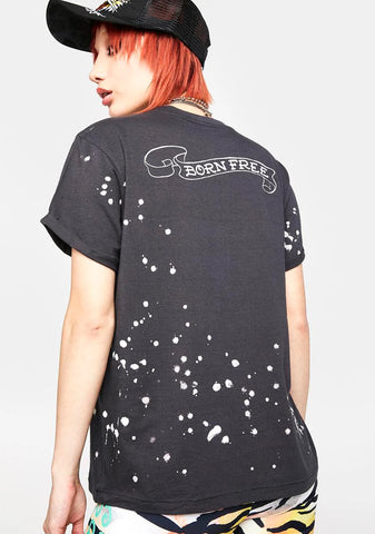 Tiger Head Bleached Graphic Tee