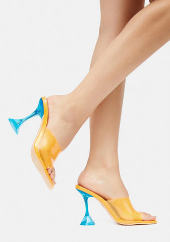 Orange Blast Clear Heels