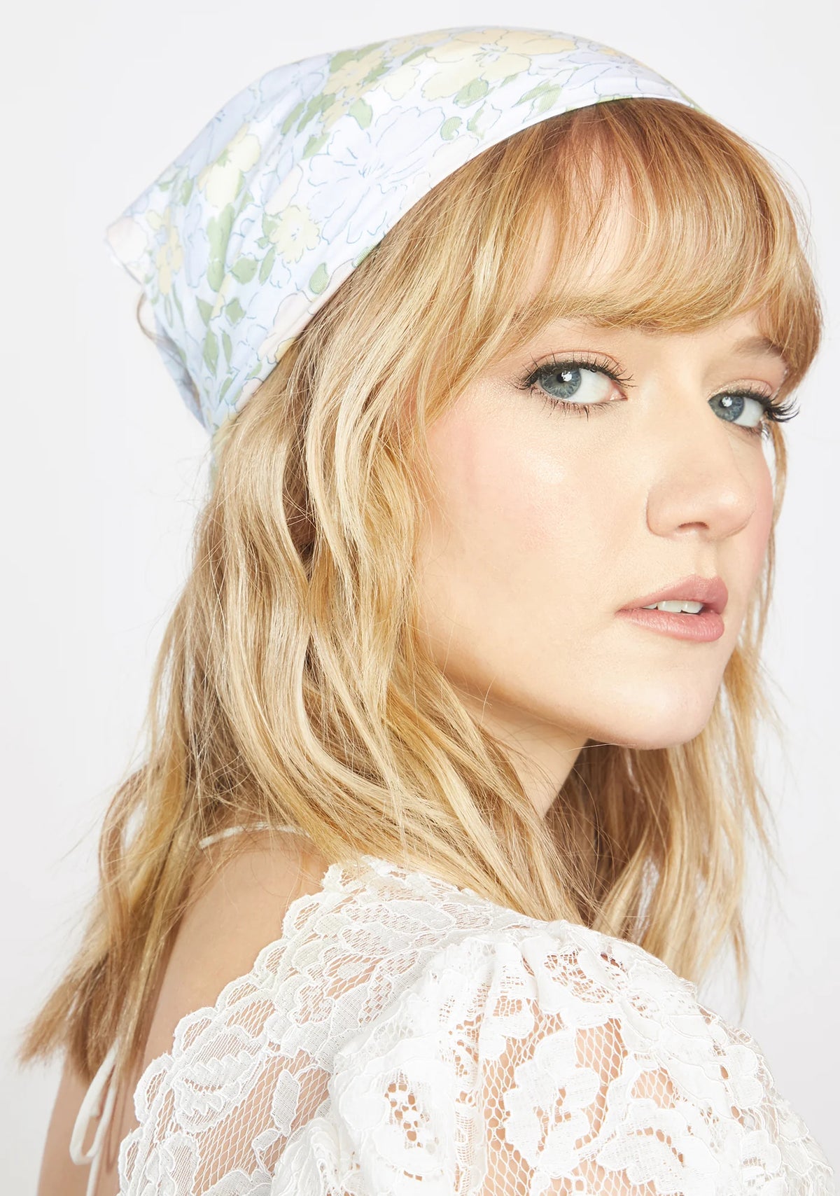 Washed Out Pastel Floral Bandana