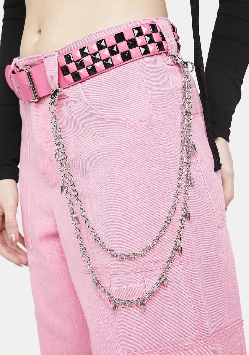 Live Hardcore Spike Chain Belt