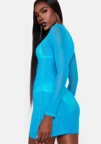 Sea Test My Patience Mesh Mini Dress