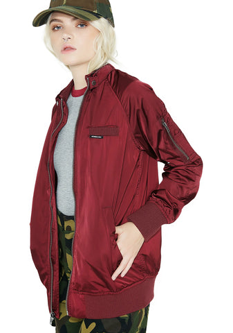 Satin Boyfriend Bomber Jacket