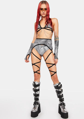 Ultra Wave Reflective Cage Bra Top