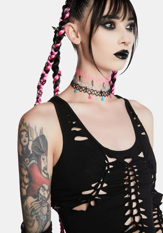 Rave 'Til Dawn Tattoo Choker Set