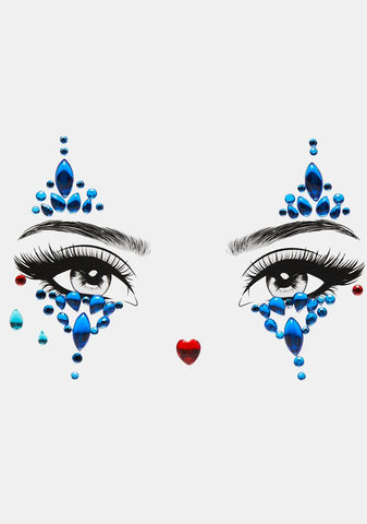 Blue Class Clown Face Gems