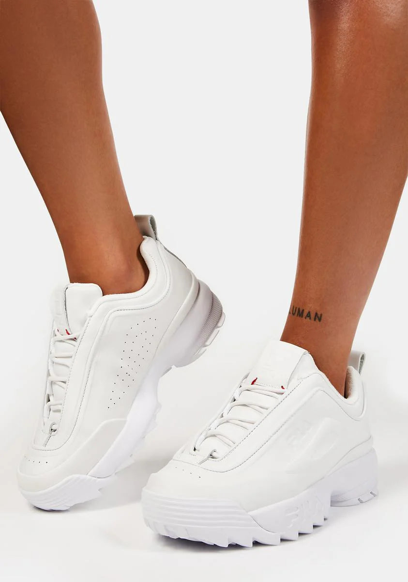 White Disruptor Zero Sneakers