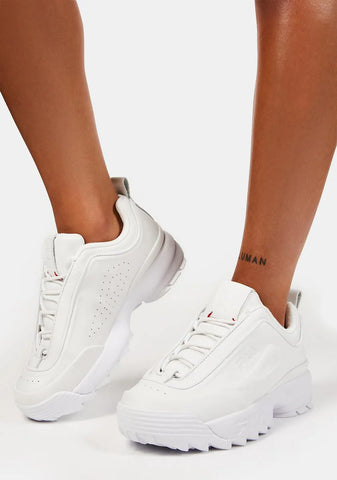 White Disruptor Zero Sneakers