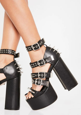 Spiked Fury Platform Heels