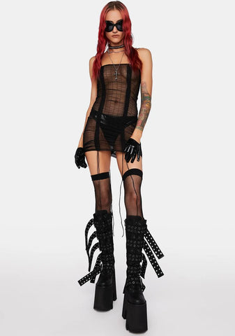 Barely There Sheer Mini Dress