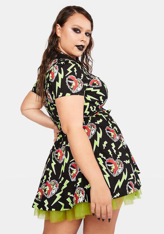 Wild Electric Love Fit N' Flare Dress