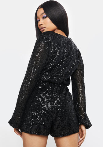 Smooth Talkin' Sequin Romper