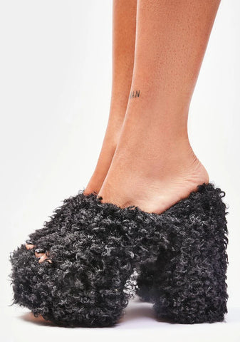 Black Archie Slip On Heels