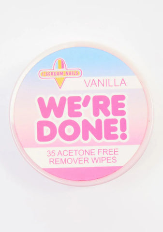 We're Done! Vanilla Remover Wipes