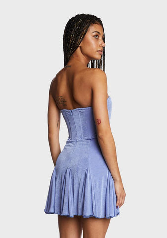 Cyan Dance Romance Mini Dress