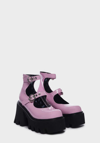Pink Slow Jamz Platform Mary Janes
