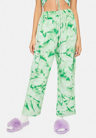 Green Get It Poppin Cargo Pants