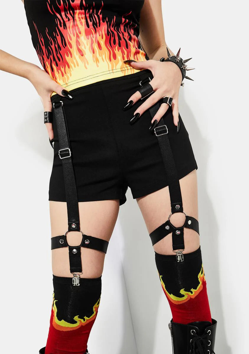 We're Going Down Garter Shorts