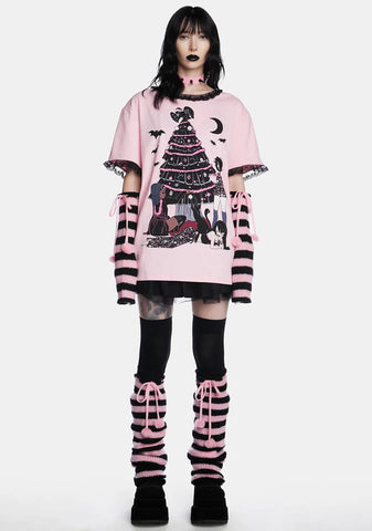 Pity Me Tonight Striped Arm And Leg Warmer Set