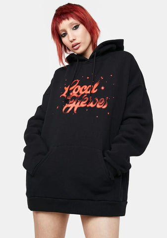 LH Red Airbrush Graphic Hoodie