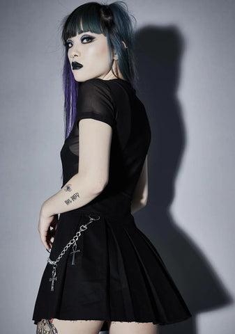 Hexed For Life Pleated Skirt