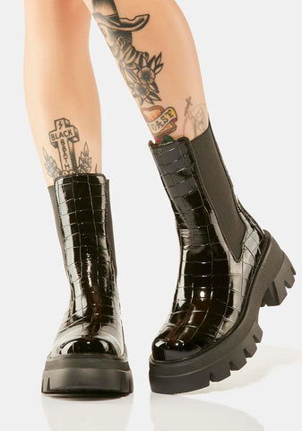Myles Croc Chelsea Boots