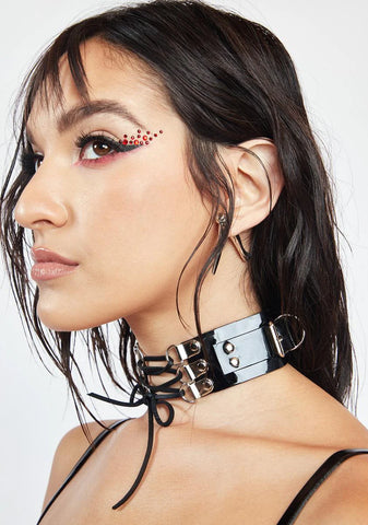Taking Charge Lace-Up Choker